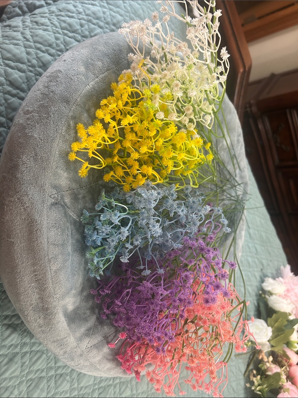 Decorative Multicolor Faux Flower Bundle - Home Accents